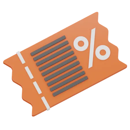 Coupon Cutting  3D Icon