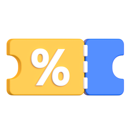 Coupon de réduction  3D Icon