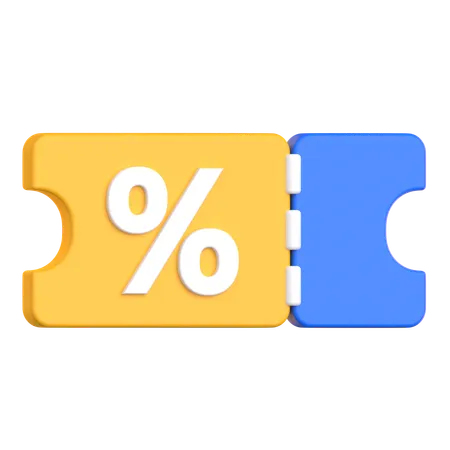 Coupon de réduction  3D Icon