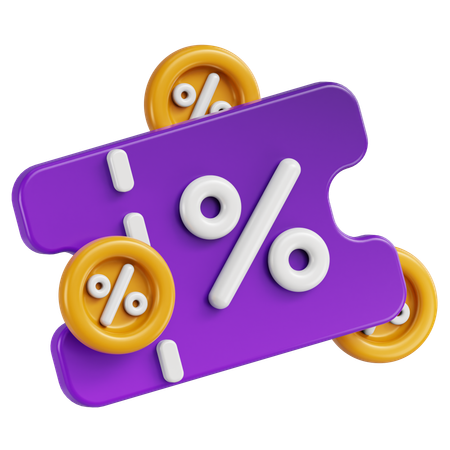 Coupon de réduction  3D Icon