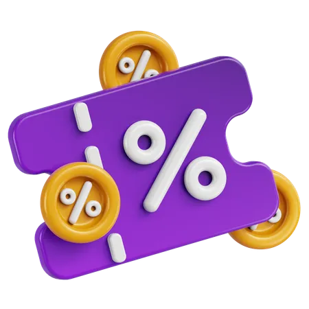 Coupon de réduction  3D Icon