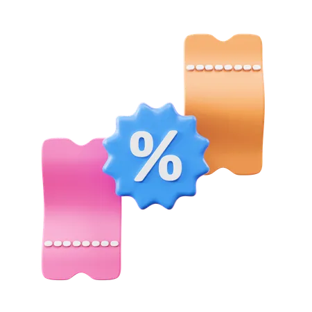 Coupon de réduction  3D Icon