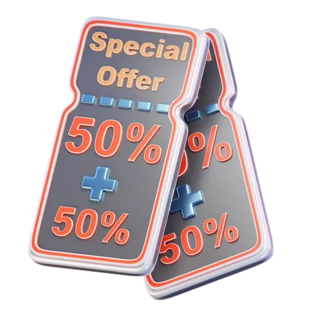 Coupon de réduction  3D Icon