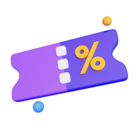 Coupon de réduction  3D Icon