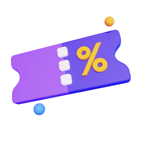 Coupon de réduction  3D Icon