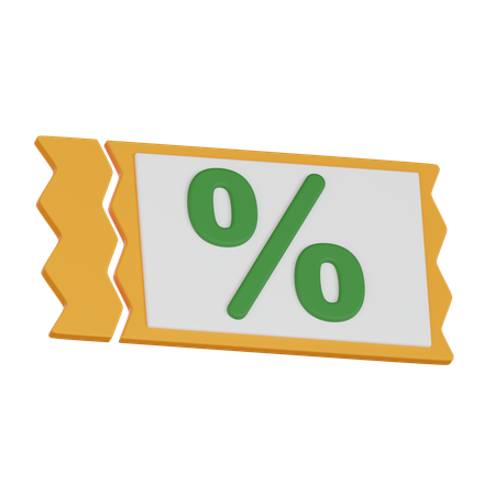 Coupon de réduction  3D Icon
