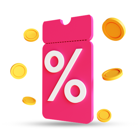 Coupon de réduction  3D Icon