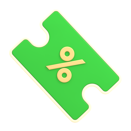 Coupon de réduction  3D Icon