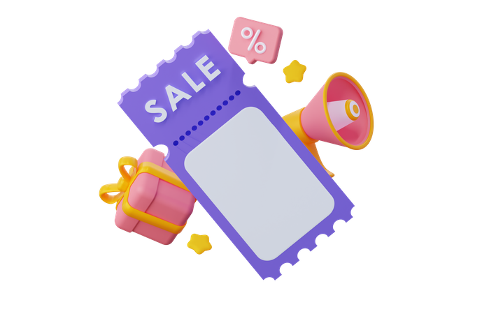 Coupon de réduction  3D Icon