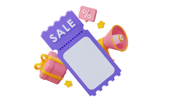 Coupon de réduction  3D Icon