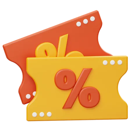 Coupon de réduction  3D Icon