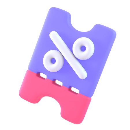 Coupon de réduction  3D Icon