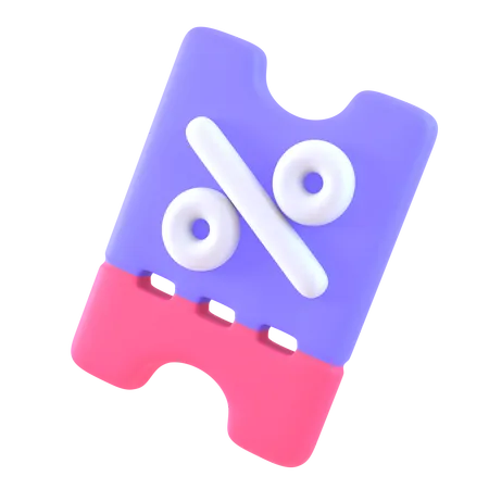 Coupon de réduction  3D Icon