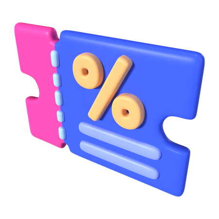 Coupon de réduction  3D Icon