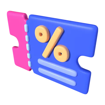 Coupon de réduction  3D Icon