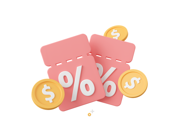 Coupon de réduction  3D Icon