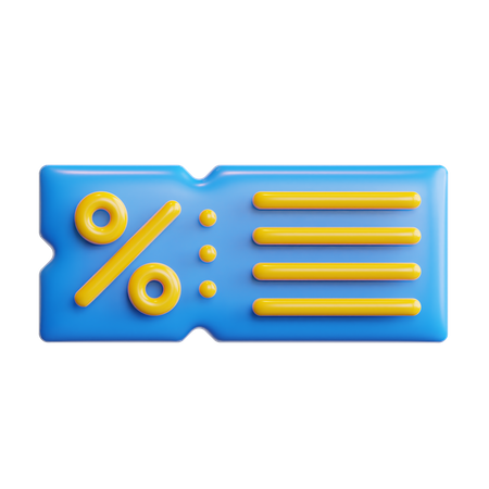 Coupon de réduction  3D Icon