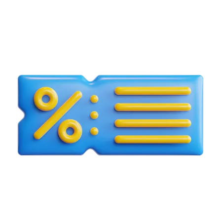 Coupon de réduction  3D Icon