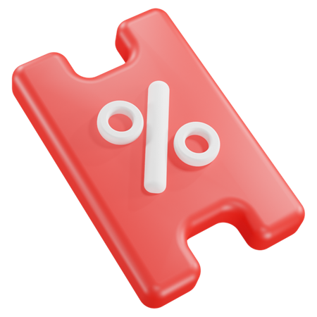 Coupon Discount  3D Icon