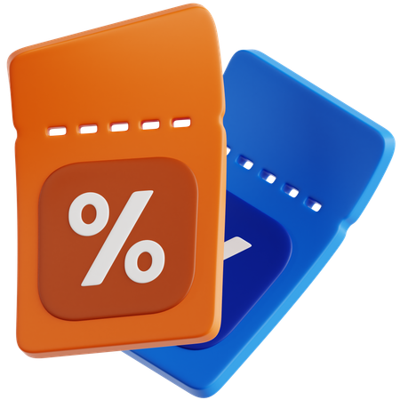 Coupon Or Voucher Code  3D Icon