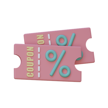 Coupon Tickets  3D Icon