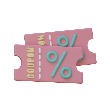 Coupon Tickets  3D Icon