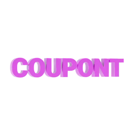 Coupont Shopping Text 3 D Icon 3D Icon