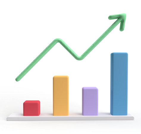 Charte de croissance  3D Icon