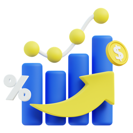 Charte de croissance  3D Icon