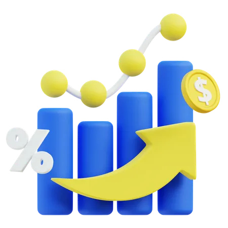 Charte de croissance  3D Icon