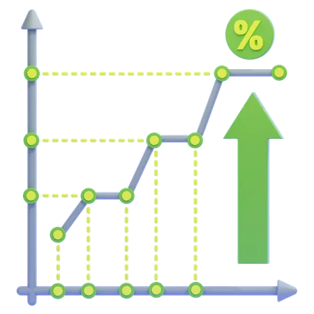 Charte de croissance  3D Icon