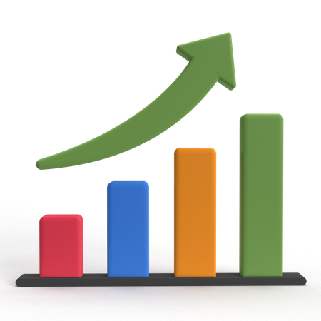 Charte de croissance  3D Icon