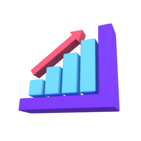 Charte de croissance  3D Illustration