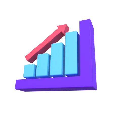 Charte de croissance  3D Illustration