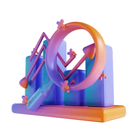 Charte de croissance  3D Illustration