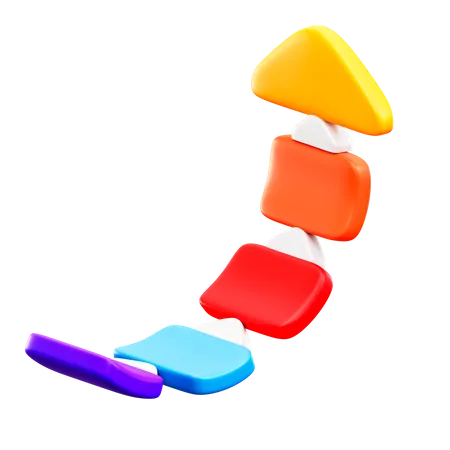 Charte de croissance  3D Illustration