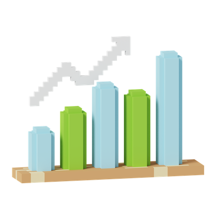 Charte de croissance  3D Icon