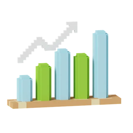 Charte de croissance  3D Icon