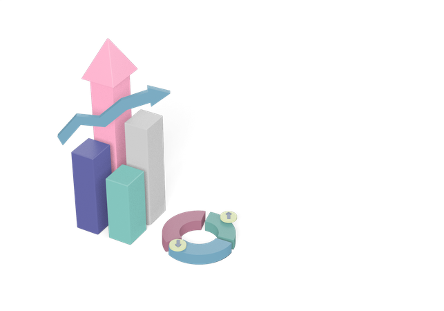 Charte de croissance  3D Icon