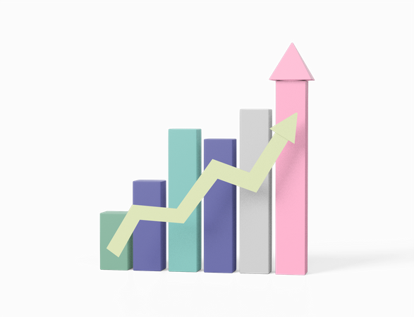 Charte de croissance  3D Icon