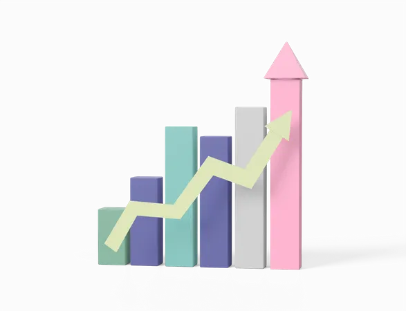 Charte de croissance  3D Icon