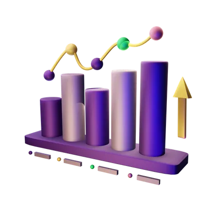 Charte de croissance  3D Icon