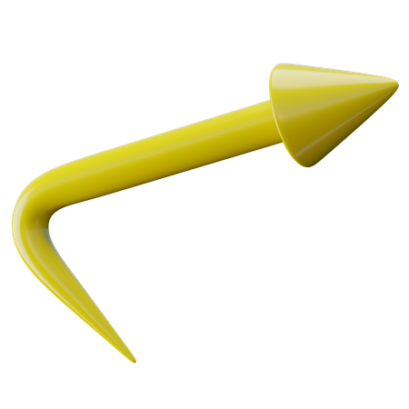 Flèche courbe  3D Icon