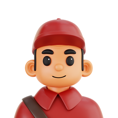 Courier Boy  3D Icon
