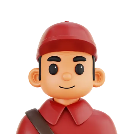 Courier Boy  3D Icon