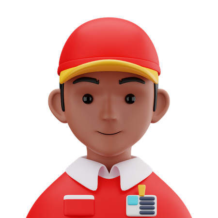 Courier Boy  3D Icon