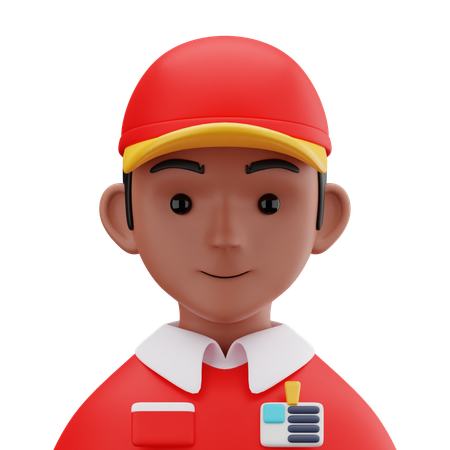 Courier Boy  3D Icon