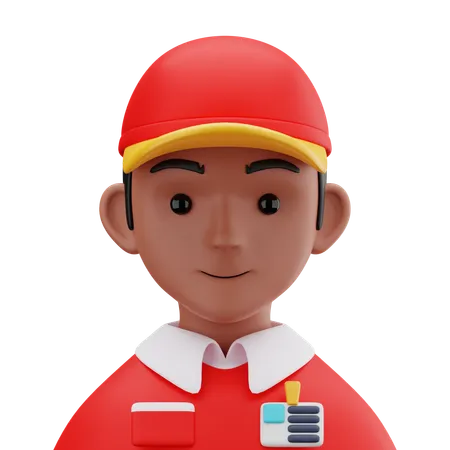 Courier Boy  3D Icon