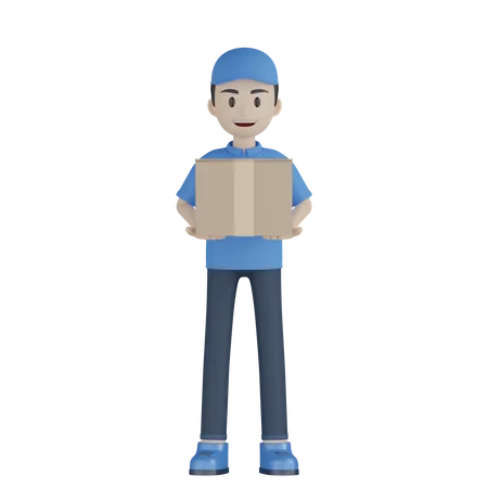 Courier Boy  3D Illustration