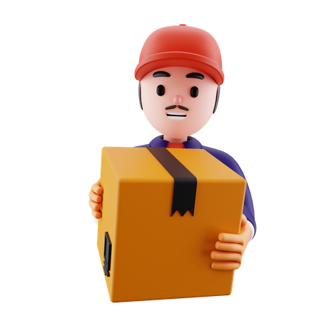 Courier Boy  3D Icon